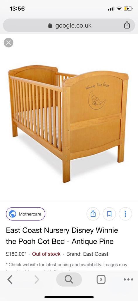 mothercare winnie the pooh cot bed